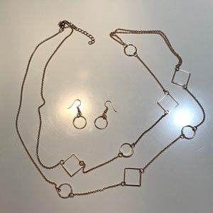 Paparazzi Geometric Long Necklace & Earrings